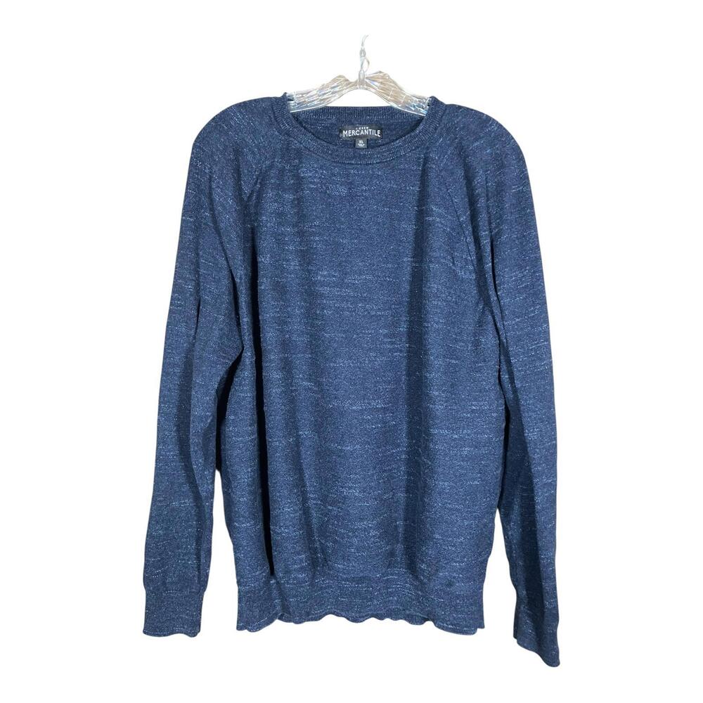 J Crew Mercantile Sweater Mens Size XL Blue Pullover